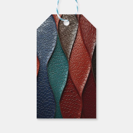 Kunstleder Textur Kunst Designs Geschenkanhänger (Rückseite)