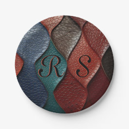 Kunstleder Textur Kunst Designs Pappteller