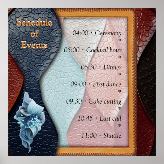 Kunstleder Textur Kunst Designs Poster (Vorne)