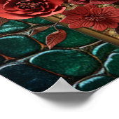 Kunstleder Textur Kunst Designs Poster (Ecke)