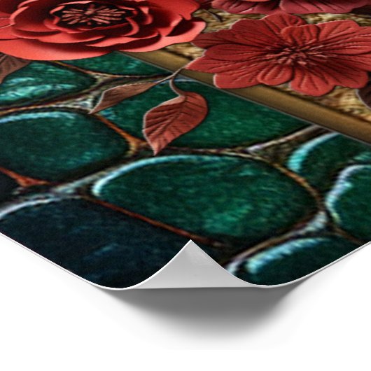 Kunstleder Textur Kunst Designs Poster (Ecke)