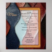 Kunstleder Textur Kunst Designs Poster (Vorne)