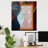 Kunstleder Textur Kunst Designs Poster (Heimbüro)