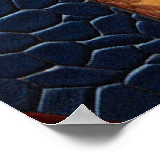 Kunstleder Textur Kunst Designs Poster (Ecke)