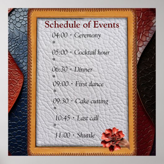 Kunstleder Textur Kunst Designs Poster (Vorne)