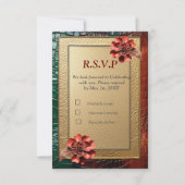 Kunstleder Textur Kunst Designs RSVP Karte (Vorderseite)