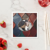 Kunstleder Textur Kunst Designs Serviette (Beispiel)