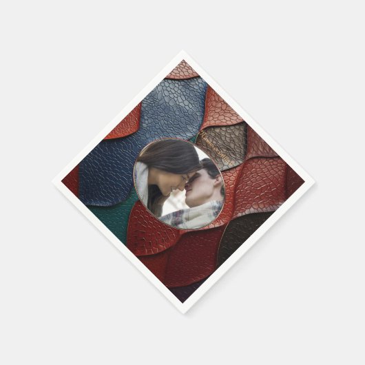 Kunstleder Textur Kunst Designs Serviette (Ecke)