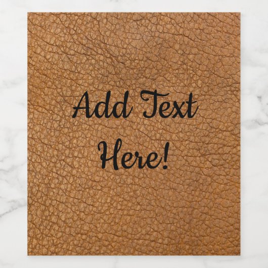 Kunstleder Weinetikett (Einzelnes Label)