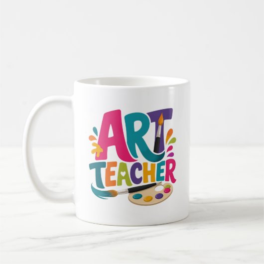 Kunstlehrer-Dankeschön-Geschenk Kaffeetasse (Links)