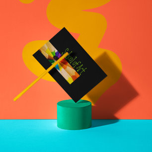 Kunstlehrer - farbenfrohe Bleistiftkarte Visitenkarte