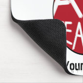 Kunstlehrer gemaltes Apple u. Pinsel Mousepad (Ecke)