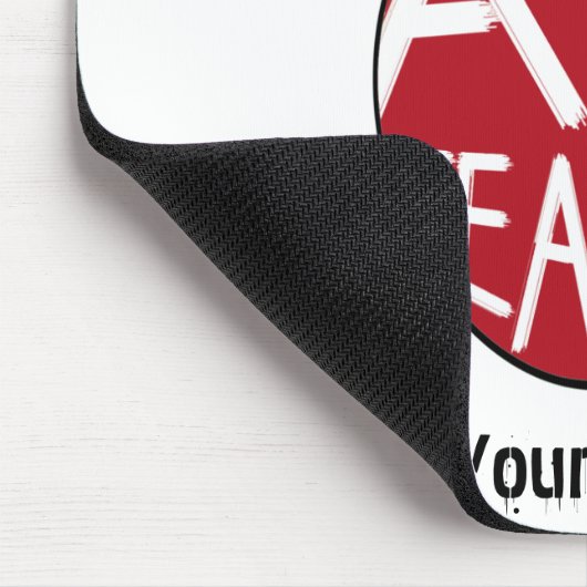 Kunstlehrer gemaltes Apple u. Pinsel Mousepad (Ecke)