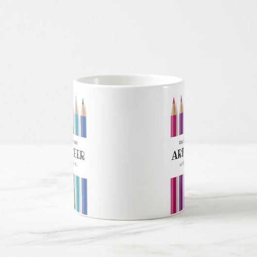 Kunstlehrer Geschenkidee personalisiert Kaffeetasse (Mittel)