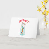 Kunstlehrer Karte (Gelbe Blume)