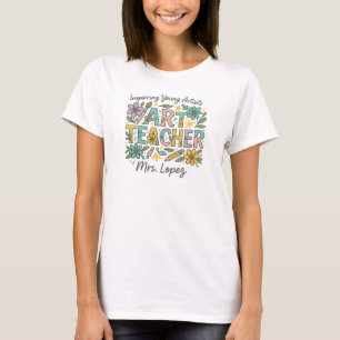 Kunstlehrer – Kreatives Blumen-Printable T-Shirt