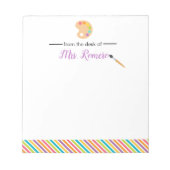 Kunstlehrer Künstlerisches Malen Palettengeschoss Notizblock (Vorderseite)