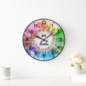 Kunstlehrer Kunststudio Klassenzimmer Wanduhr (Zuhause)