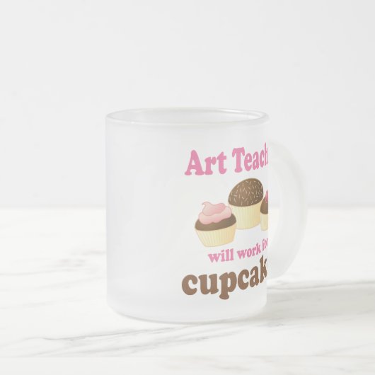 Kunstlehrer-(lustiges) Geschenk Mattglastasse (VorderseiteRechts)