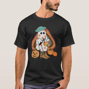 Kunstlehrer Malpinsel Retro-Kürbis-Geist A T-Shirt