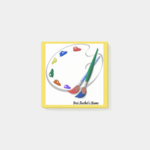 Kunstlehrer-Memo, Palette Post-it, Geschenk für L Post-it Klebezettel