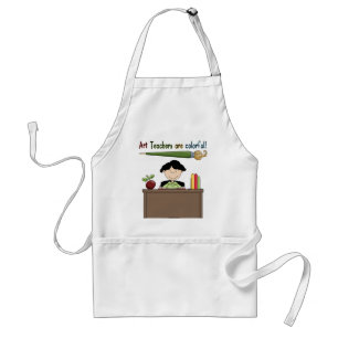 Kunstlehrer sind farbenfrohe Schürze