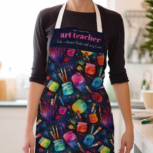 Kunstlehrer | Wie ein normales Lehrermonogramm Schürze