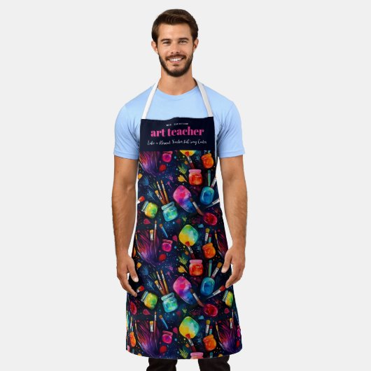 Kunstlehrer | Wie ein normales Lehrermonogramm Schürze (Getragen)