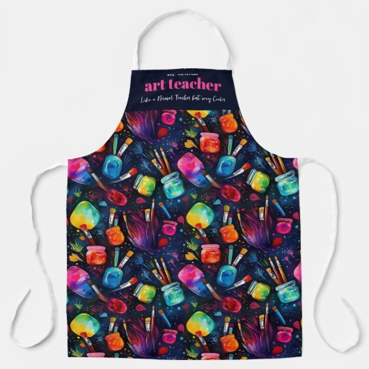 Kunstlehrer | Wie ein normales Lehrermonogramm Schürze (Vorderseite)