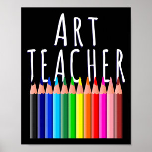 Kunstlehrer zurück zu Geschenk kreativer Künstler  Poster