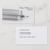 Kunstlehrer, zurück zur Schule, Farbstift, Kunst Visitenkarte (Vorne/Hinten)