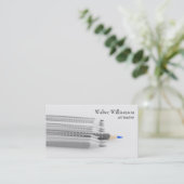 Kunstlehrer, zurück zur Schule, Farbstift, Kunst Visitenkarte (Stehend Vorderseite)