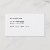 Kunstlehrer, zurück zur Schule, Farbstift, Kunst Visitenkarte (Rückseite)