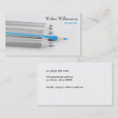 Kunstlehrer, zurück zur Schule, Farbstift, Kunstbu Visitenkarte (Vorne/Hinten)