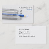 Kunstlehrer, zurück zur Schule, Farbstift, Kunstbu Visitenkarte (Vorne/Hinten)