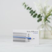 Kunstlehrer, zurück zur Schule, Farbstift, Kunstbu Visitenkarte (Stehend Vorderseite)