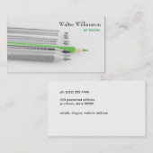 Kunstlehrer, zurück zur Schule, Farbstift, Kunstbu Visitenkarte (Vorne/Hinten)