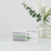 Kunstlehrer, zurück zur Schule, Farbstift, Kunstbu Visitenkarte (Stehend Vorderseite)