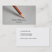 Kunstlehrer, zurück zur Schule, Grafischer Stift,  Visitenkarte (Vorne/Hinten)