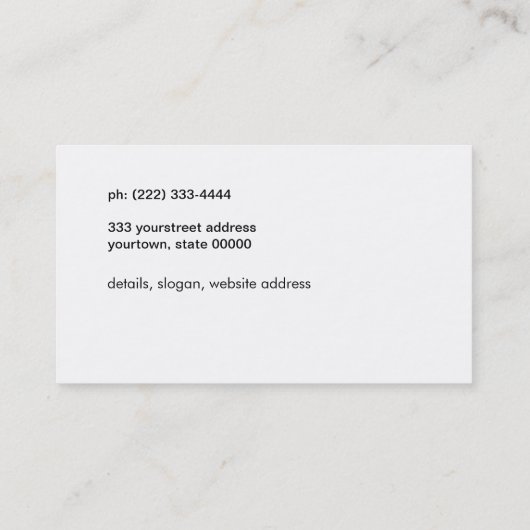 Kunstlehrer, zurück zur Schule, Grafischer Stift, Visitenkarte (Rückseite)