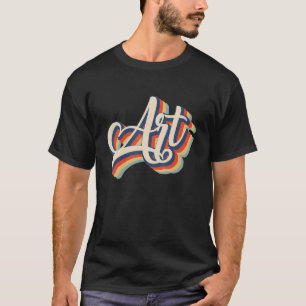 Kunstlehrer zurück zur Schule Vintag Retro Artist  T-Shirt