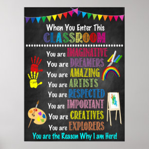 KunstlehrerIn-Klassenzimmer-Poster Poster