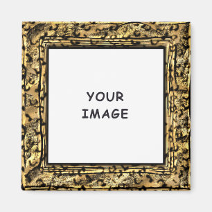 Kunstleopard Print Foto Border Magnet