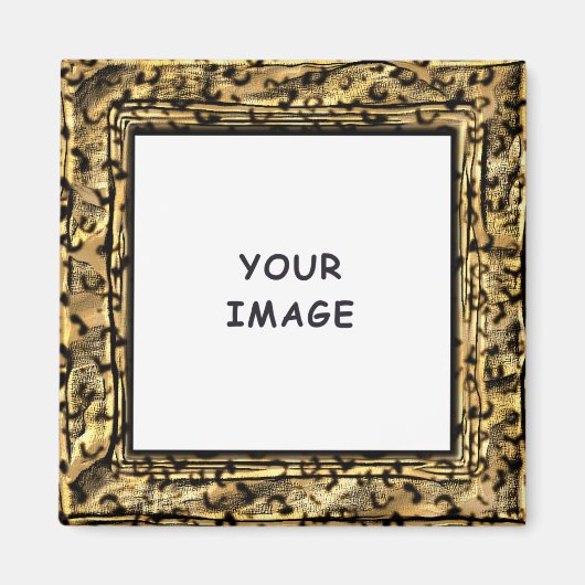 Kunstleopard Print Foto Border Magnet (Vorne)