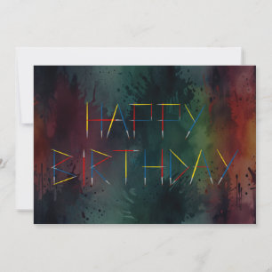 Künstler Alles Gute zum Geburtstag Farbige Pinsel- Feiertagskarte
