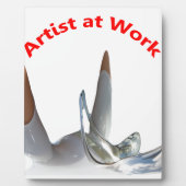 Künstler am Arbeitsplatz Fotoplatte (Vorderseite)