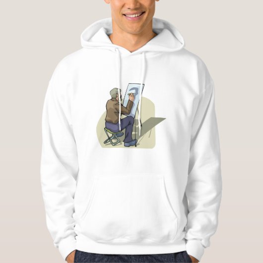 Künstler am Arbeitsplatz Hoodie (Vorderseite)