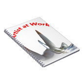 Künstler am Arbeitsplatz Notizblock (Rechte Seite)