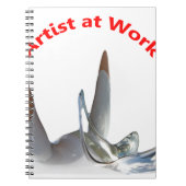 Künstler am Arbeitsplatz Notizblock (Vorderseite)