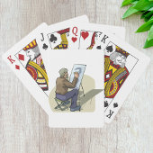 Künstler am Arbeitsplatz Spielkarten